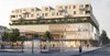 Visualisierung des geplanten modernen Gebäudes am Heiner-Metzger-Platz